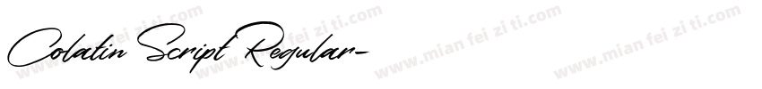 Colatin Script Regular字体转换